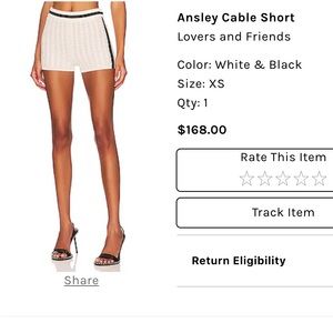 Lovers and Friends Ansley Cable short size xs brand new never worn no tags